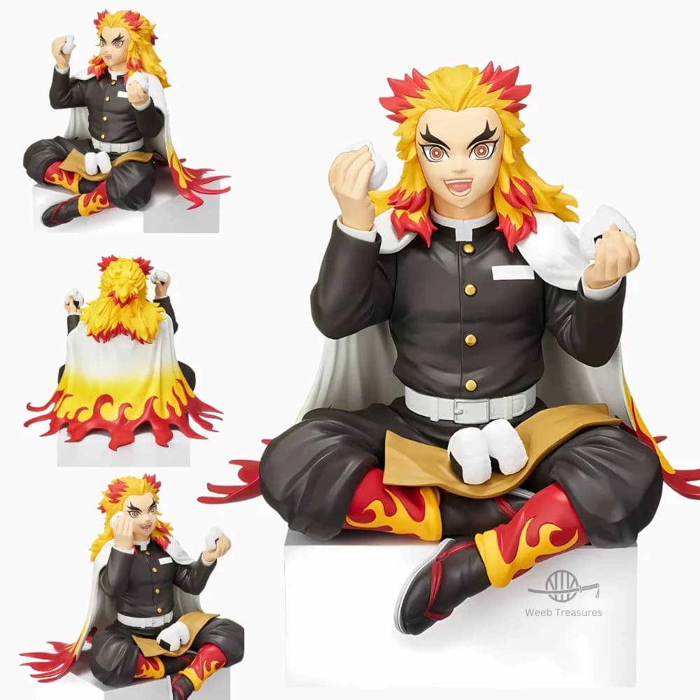 Kyojuro Rengoku Sitting Pose Action Figure (15 Cm Height) - Demon Slayer