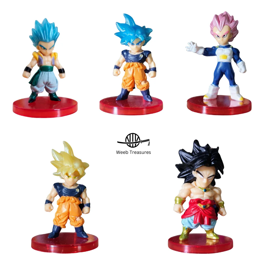 Dragon Ball Action Figures Set of 5 (7 - 8 Cm Height) - Vegeta, Broly, Gotenks, Goku - Image 3