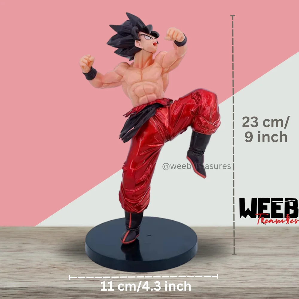 Goku Red Punch Dynamic Pose Action Figure with Box (23 Cm Height) - Dragon Ball Z - Image 3