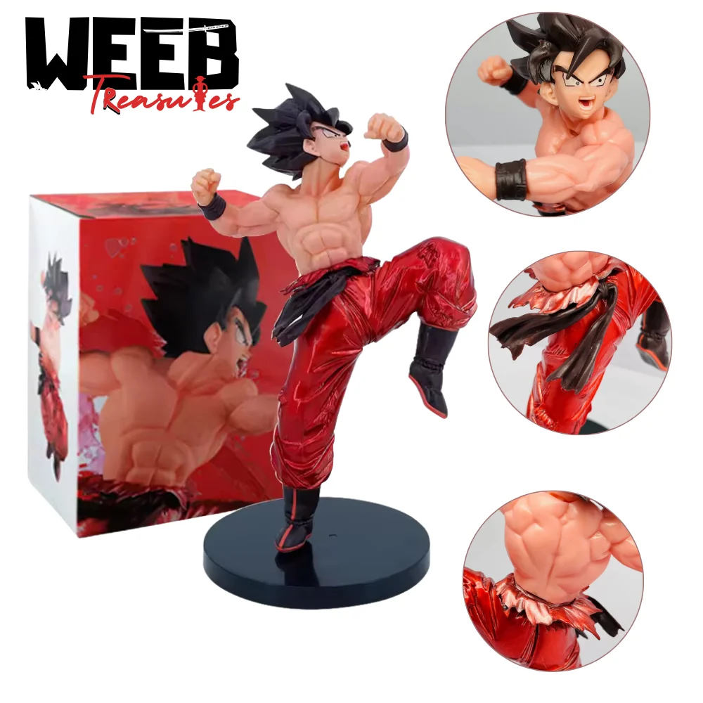 Goku Red Punch Dynamic Pose Action Figure with Box (23 Cm Height) - Dragon Ball Z - Image 1