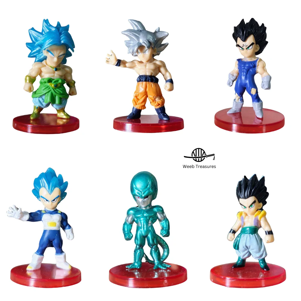 Dragon Ball Z & Super Action Figures Set of 6 (7-9 Cm Height) - Cooler, Gotenks, Broly, Vegeta - Image 2