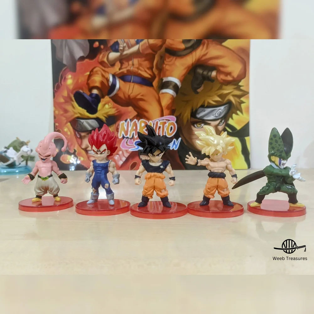 DBZ Action Figures Set of 5 (7-9 Cm Height) - SSJ Goku, Majin Vegeta, Kid Buu, Cell - Image 4