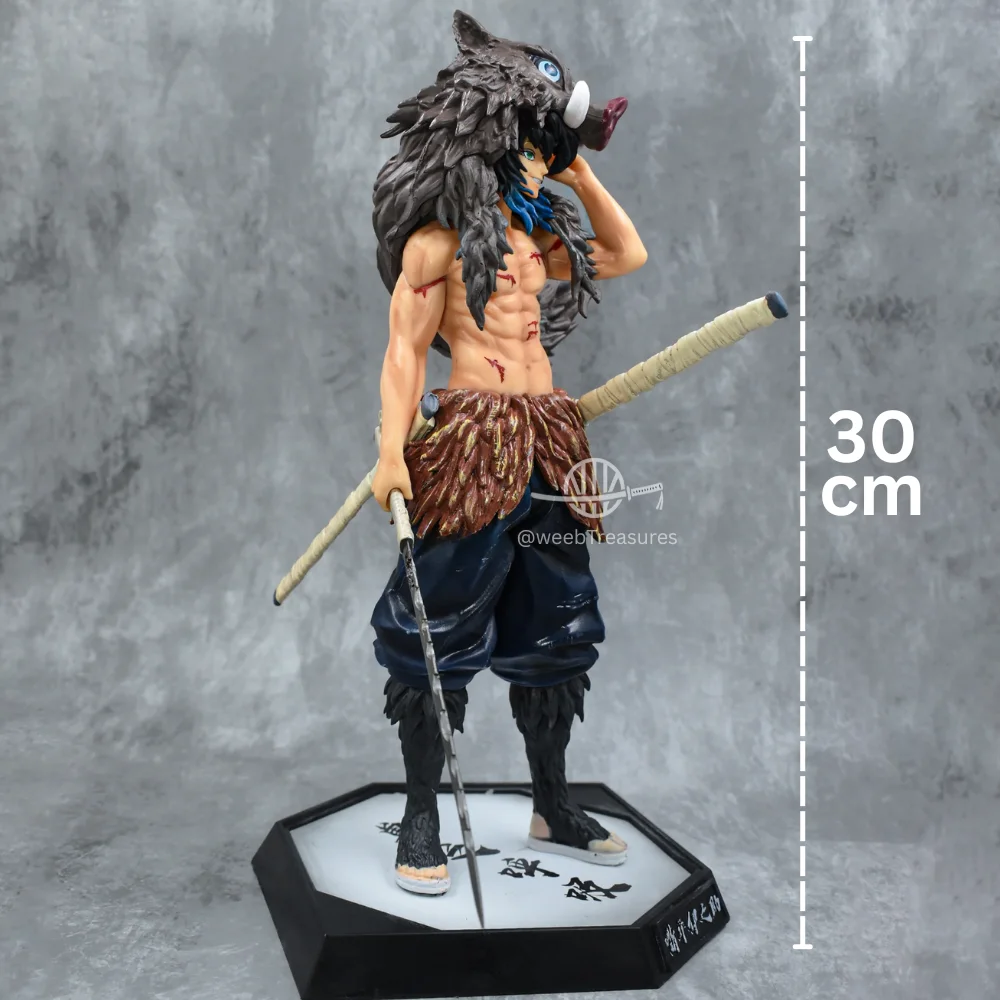 Inosuke Hashibira Standing Pose Action Figure with Stand (30 Cm Height) - Demon Slayer - Image 3