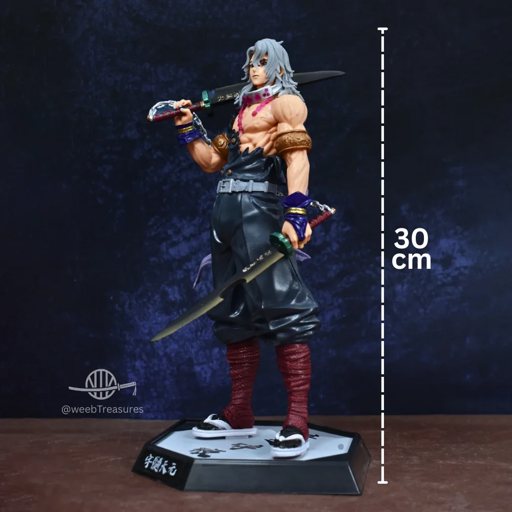 Sound Hashira Tengen Uzui Standing Action Figure with Stand (30 Cm Height) - Demon Slayer - Image 3