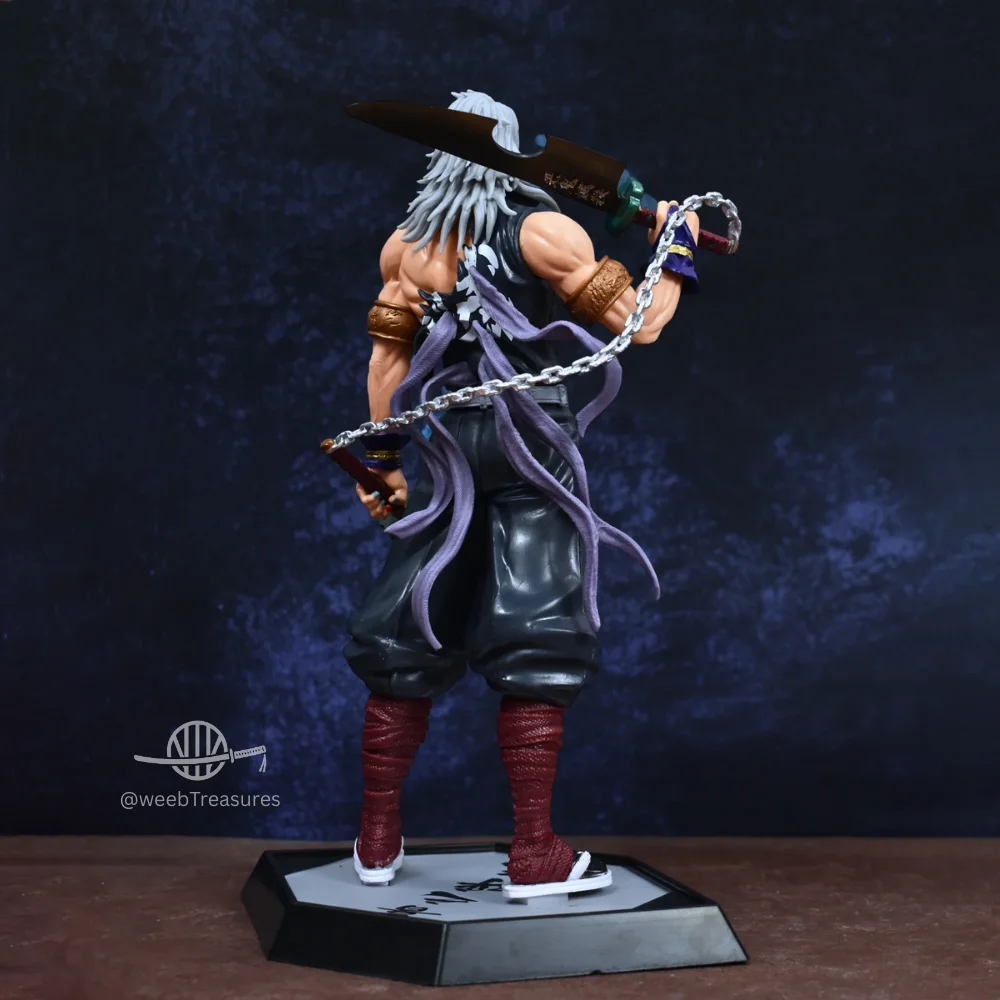 Sound Hashira Tengen Uzui Standing Action Figure with Stand (30 Cm Height) - Demon Slayer - Image 4
