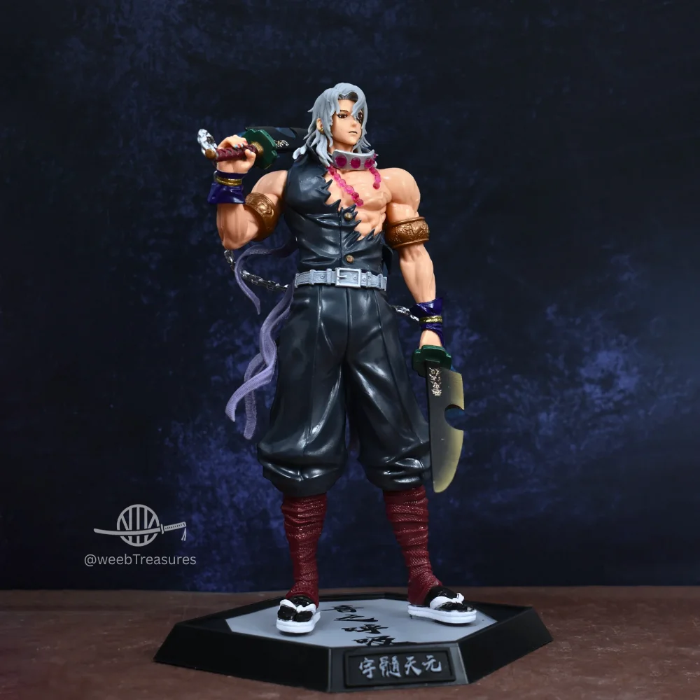 Sound Hashira Tengen Uzui Standing Action Figure with Stand (30 Cm Height) - Demon Slayer - Image 5