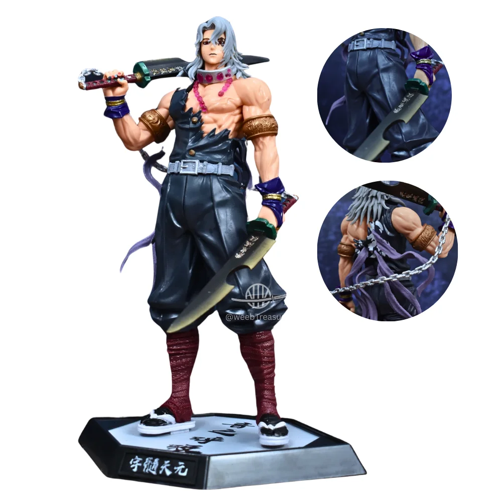 Sound Hashira Tengen Uzui Standing Action Figure with Stand (30 Cm Height) - Demon Slayer - Image 1