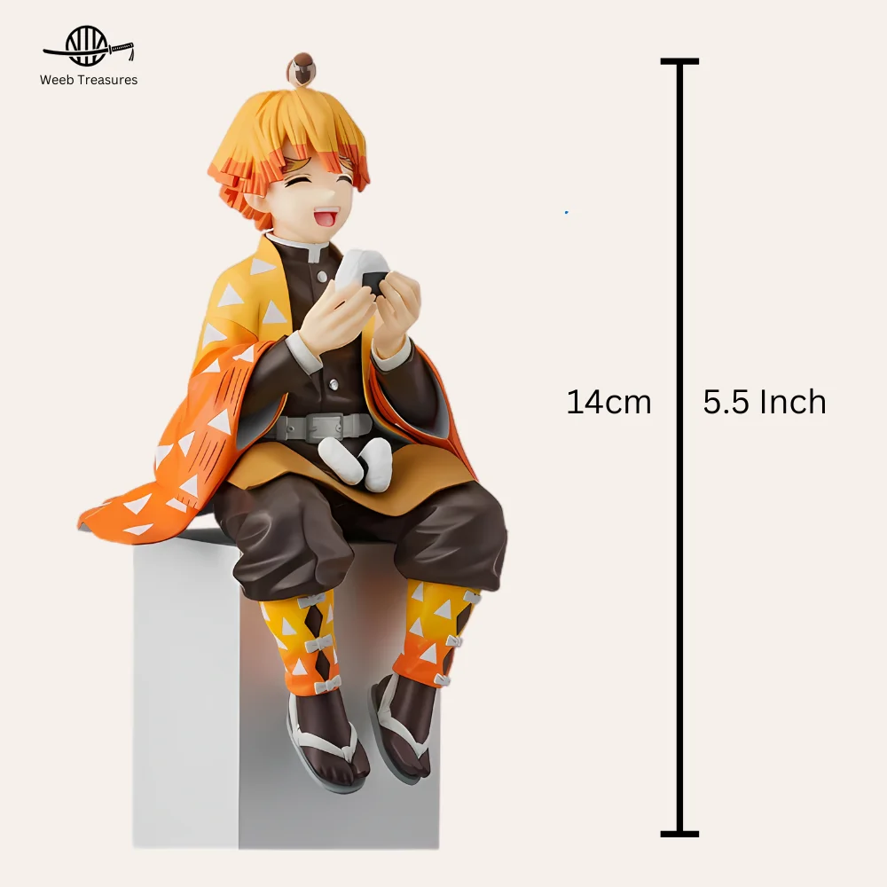 Zenitsu Agatsuma Sitting Pose Action Figure (15 Cm Height) - Demon Slayer - Image 2