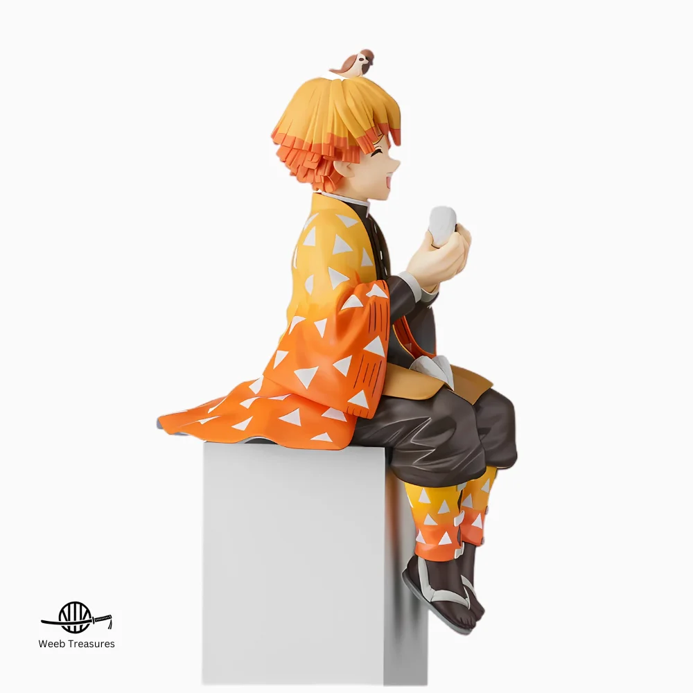 Zenitsu Agatsuma Sitting Pose Action Figure (15 Cm Height) - Demon Slayer - Image 4