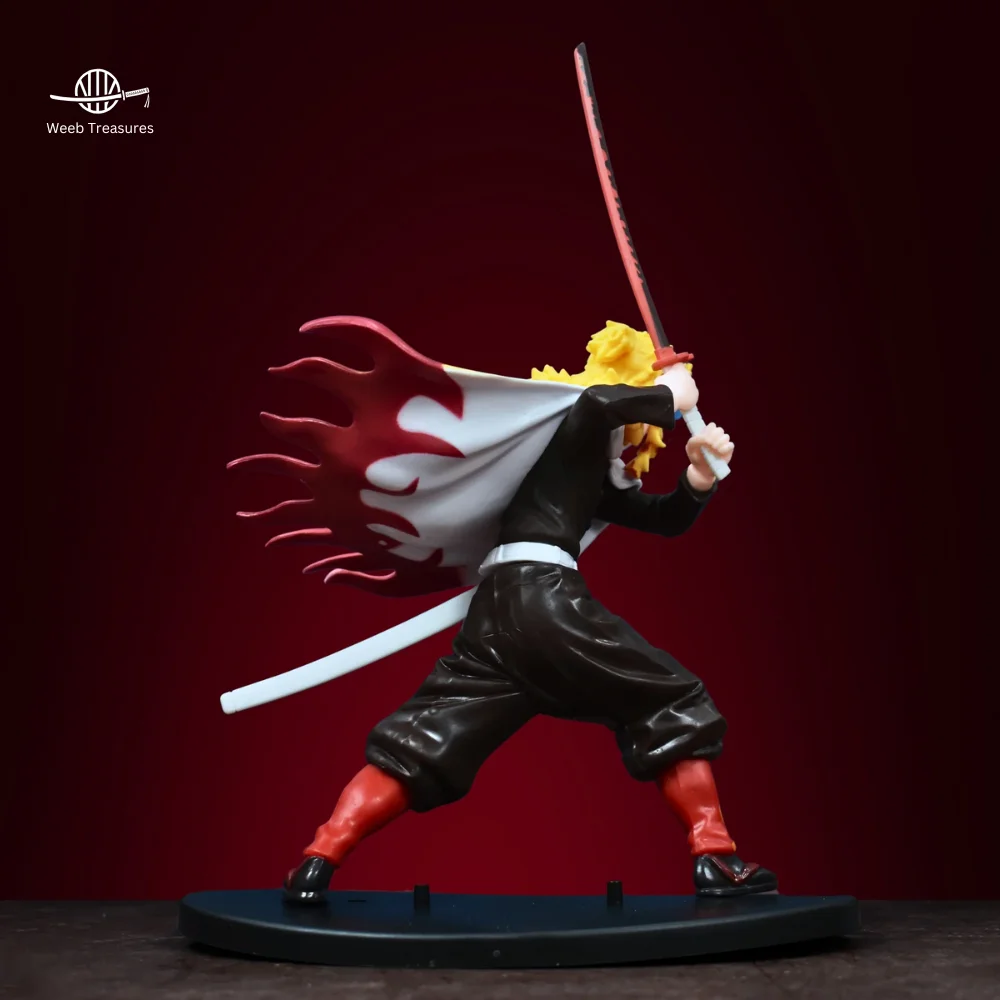 Rengoku Kyojuro Attacking Pose Action Figure with Sword (20 Cm Height) - Demon Slayer - Image 2