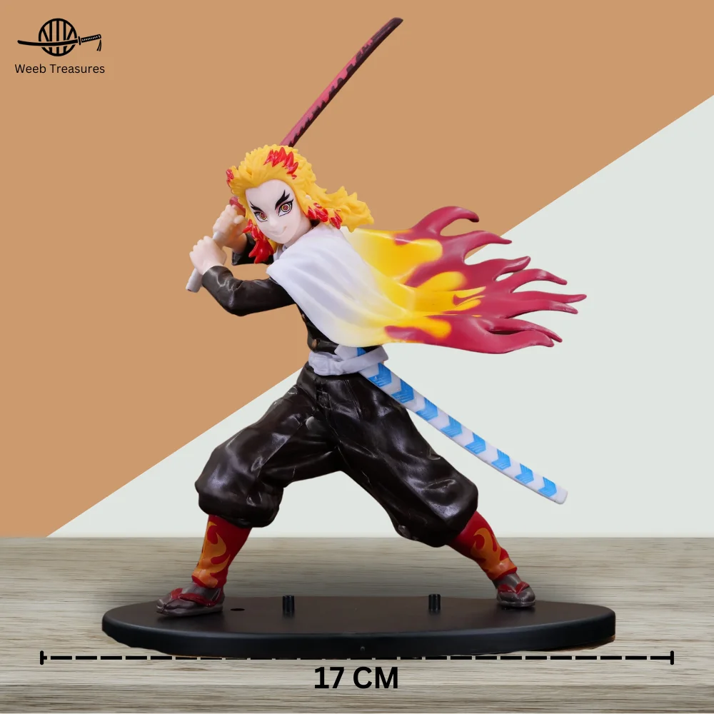 Rengoku Kyojuro Attacking Pose Action Figure with Sword (20 Cm Height) - Demon Slayer - Image 3