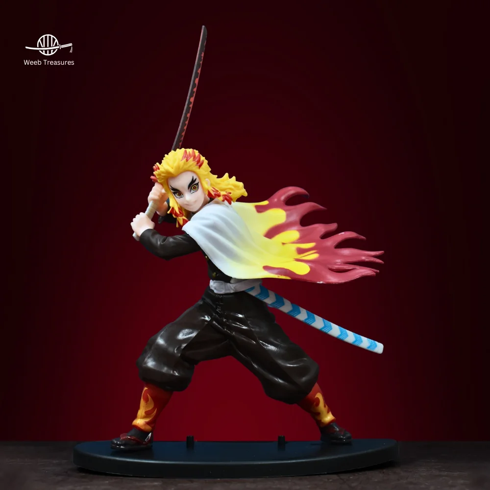 Rengoku Kyojuro Attacking Pose Action Figure with Sword (20 Cm Height) - Demon Slayer - Image 1