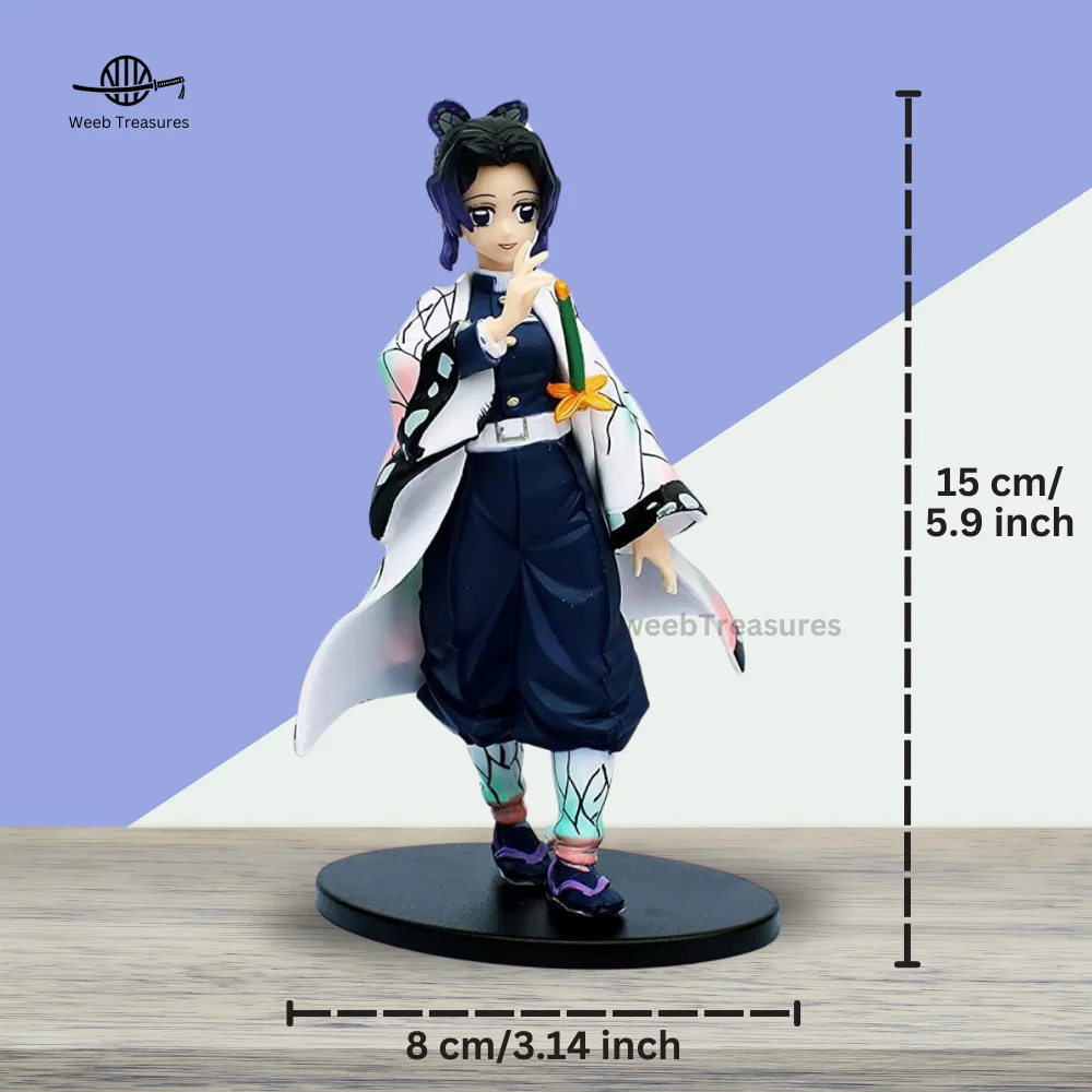 Shinobu Kocho Standing Pose Action Figure with Stand (15 cm H x 8 cm W) - Demon Slayer - Image 2
