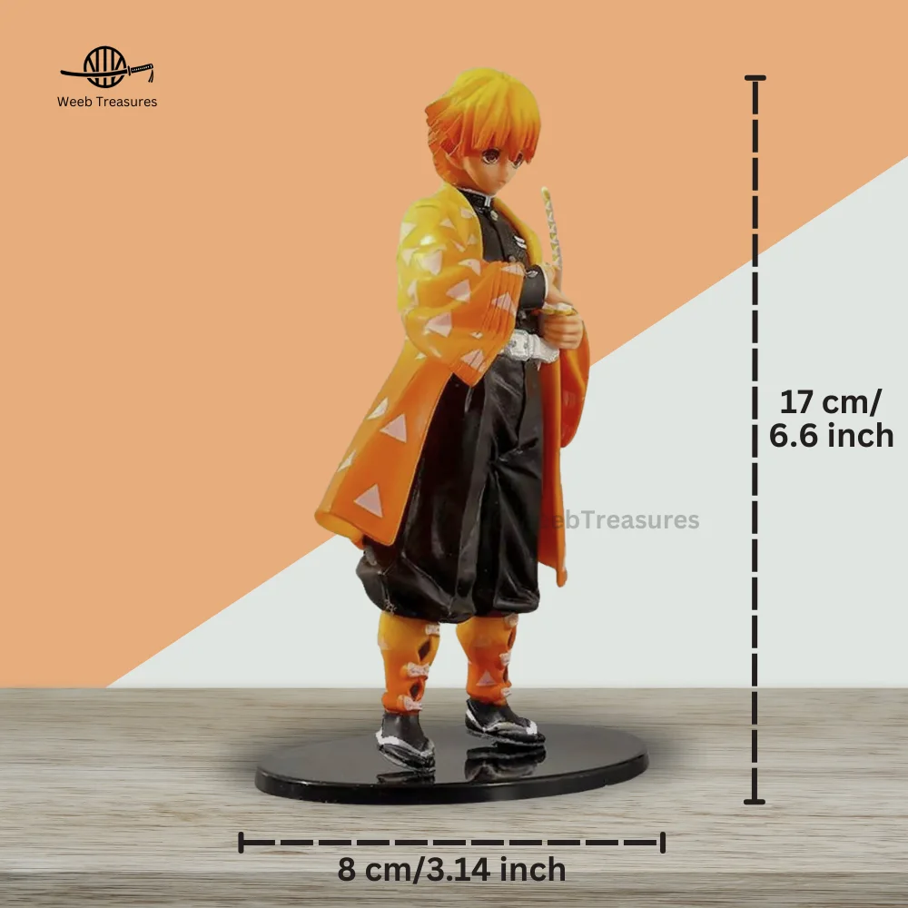 Zenitsu Agatsuma Standing Pose Action Figure with Stand (17 Cm Height x 8 Cm Width) - Demon Slayer - Image 2
