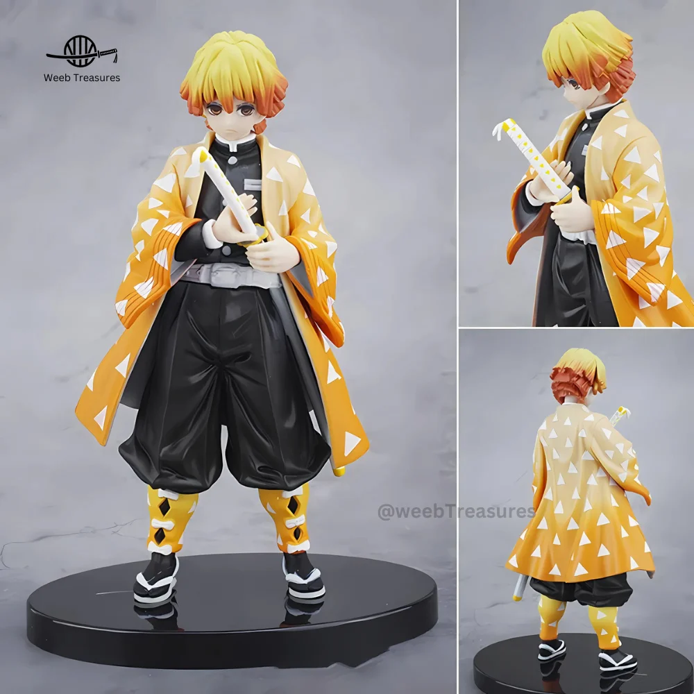 Zenitsu Agatsuma Standing Pose Action Figure with Stand (17 Cm Height x 8 Cm Width) - Demon Slayer - Image 1