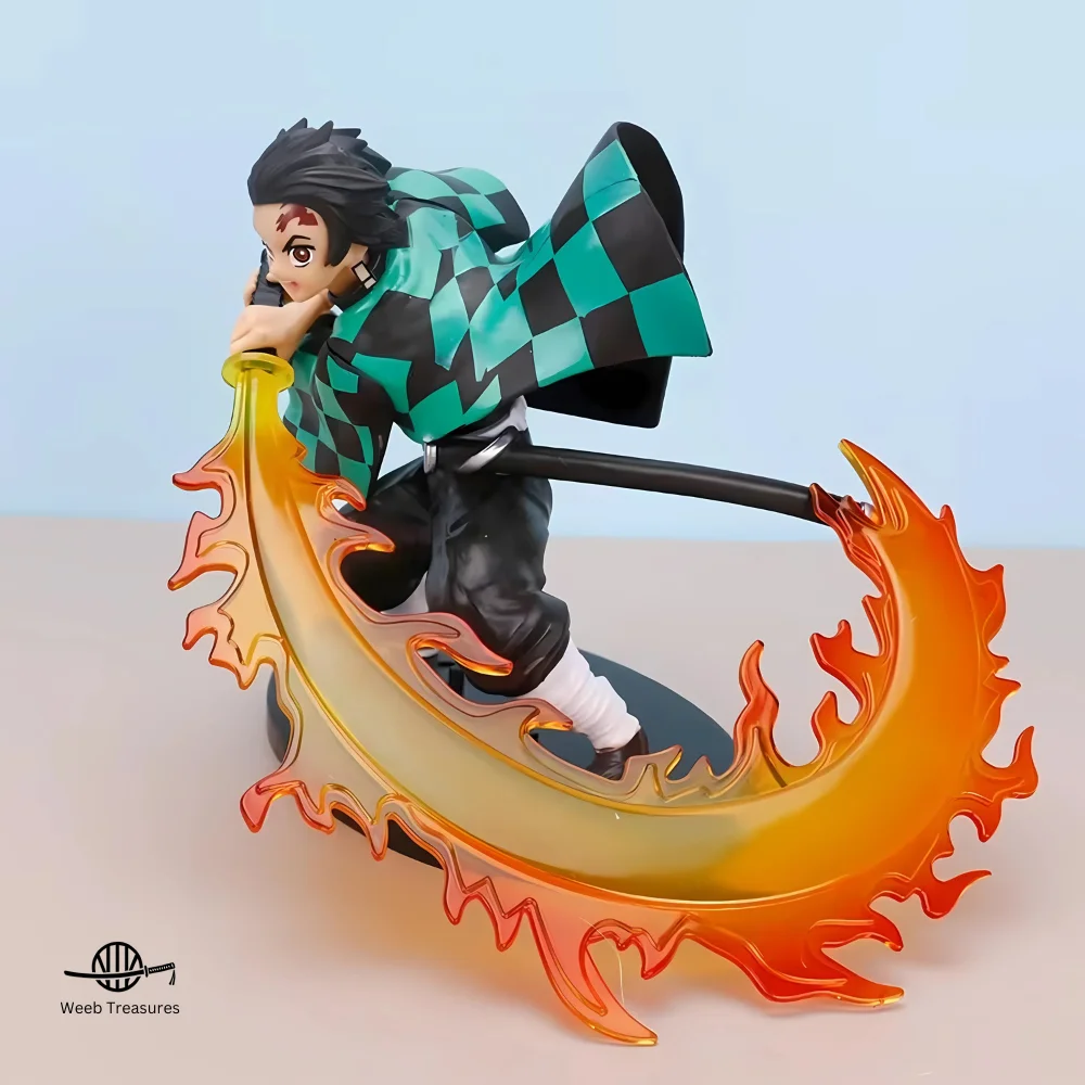 Tanjiro Kamado Fire Sword Action Pose Figure (16 Cm Height) - Demon Slayer - Image 2