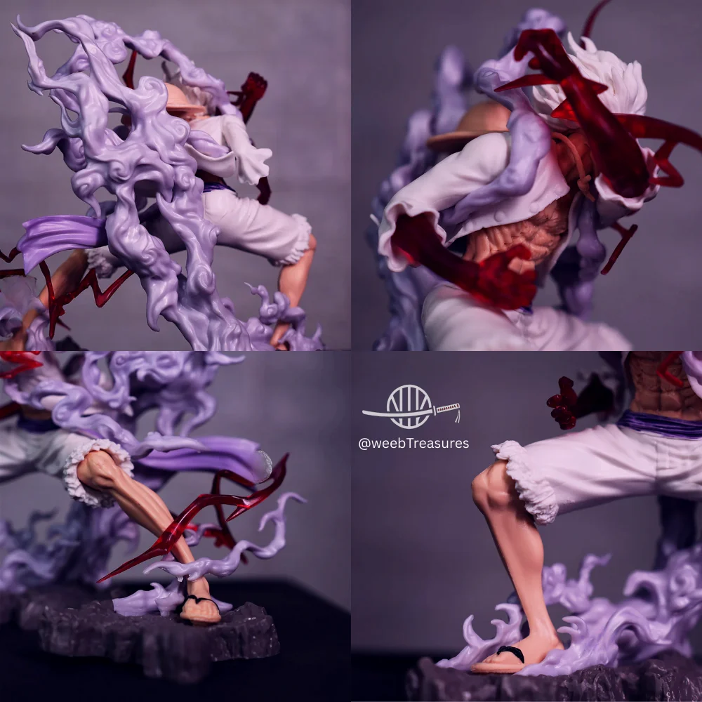Monkey D. Luffy Gear 5 Action Figure with Thunder Strike Pose (28 Cm Height) - One Piece - Image 2