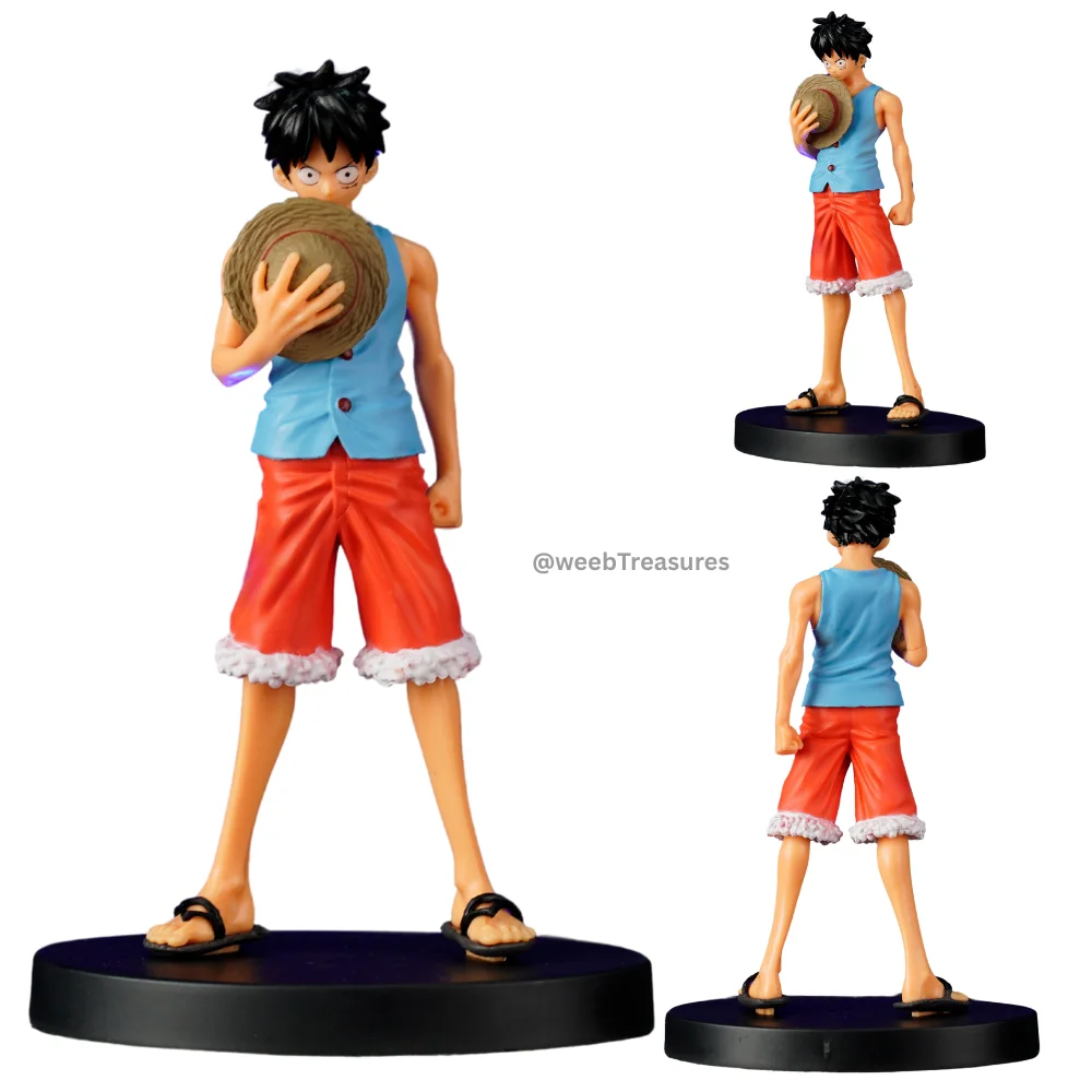 Monkey D. Luffy Action Figure in Blue Shirt - One Piece - Image 1