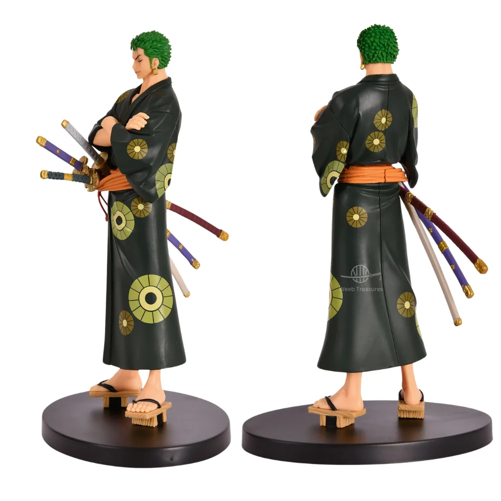 Zoro Green Kimono with Deluxe Cloak Action Figure (19 Cm Height) - One Piece - Image 2