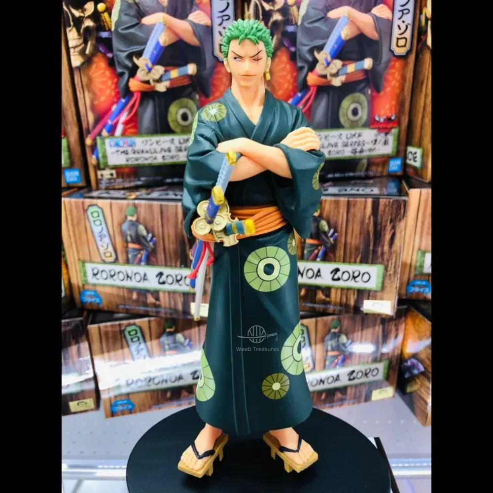 Zoro Green Kimono with Deluxe Cloak Action Figure (19 Cm Height) - One Piece - Image 4