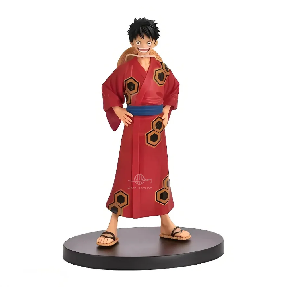 Luffy Red Kimono with Deluxe Cloak Action Figure (18 Cm Height) - One Piece - Image 4