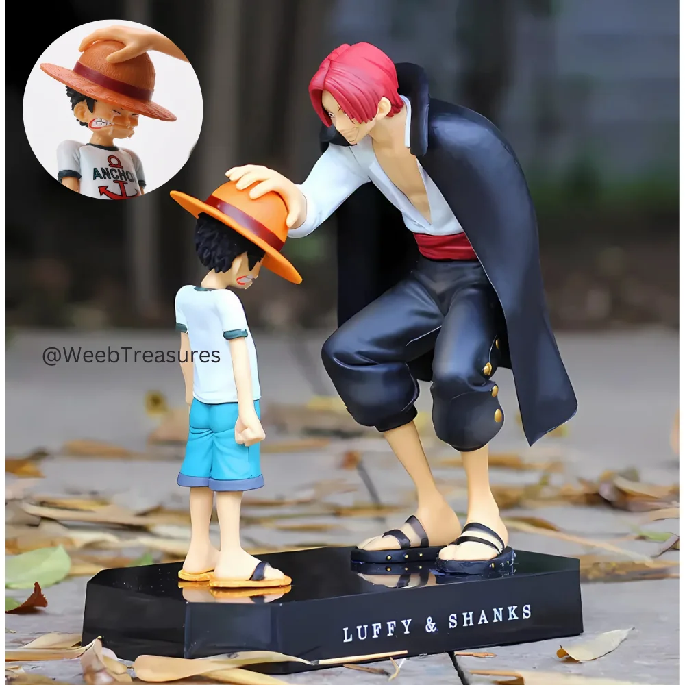 Luffy and Shanks Brotherhood Pose Action Figure (17 Cm Height) - One Piece - Image 1