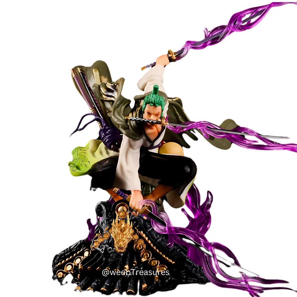 Roronoa Zoro Action Figure with Purple Flames (19 Cm Height) - One Piece - Image 3