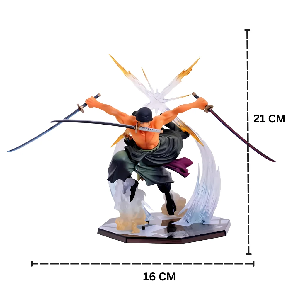 Roronoa Zoro Dual Head Action Figure with Box (21 Cm H x 16 Cm W) - One Piece - Image 2