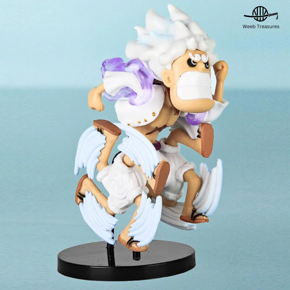 Chibi Luffy Gear 5 Running Pose Mini Figure (11 Cm Height) - One Piece - Image 1