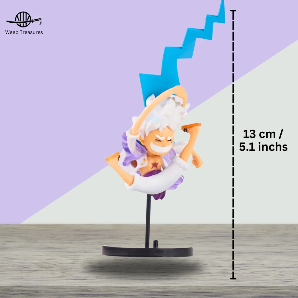 Chibi Luffy Gear 5 Laugh Blue Thunder Mini Figure (13 Cm Height) - One Piece - Image 1